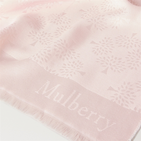 Mulberry Mulberry Tree Rectangular Scarf Blossom Pink 